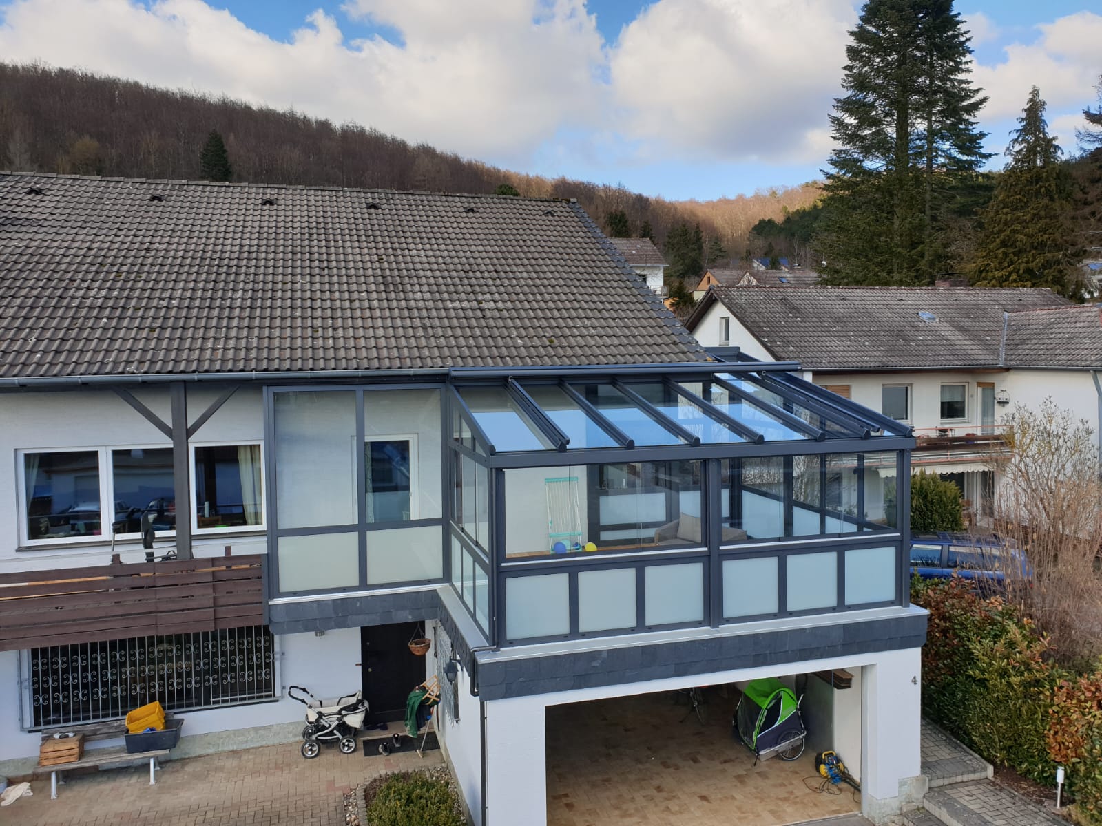 Wintergarten auf Balkon